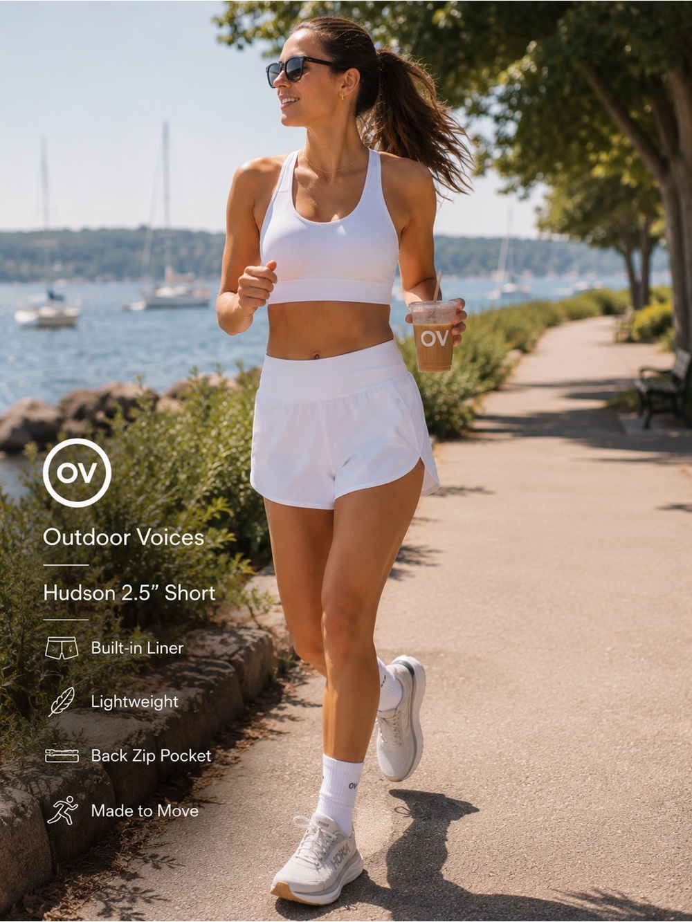 Outdoor Voices Hudson 2.5” Athletic Running Shorts White 🤍 XL NWT